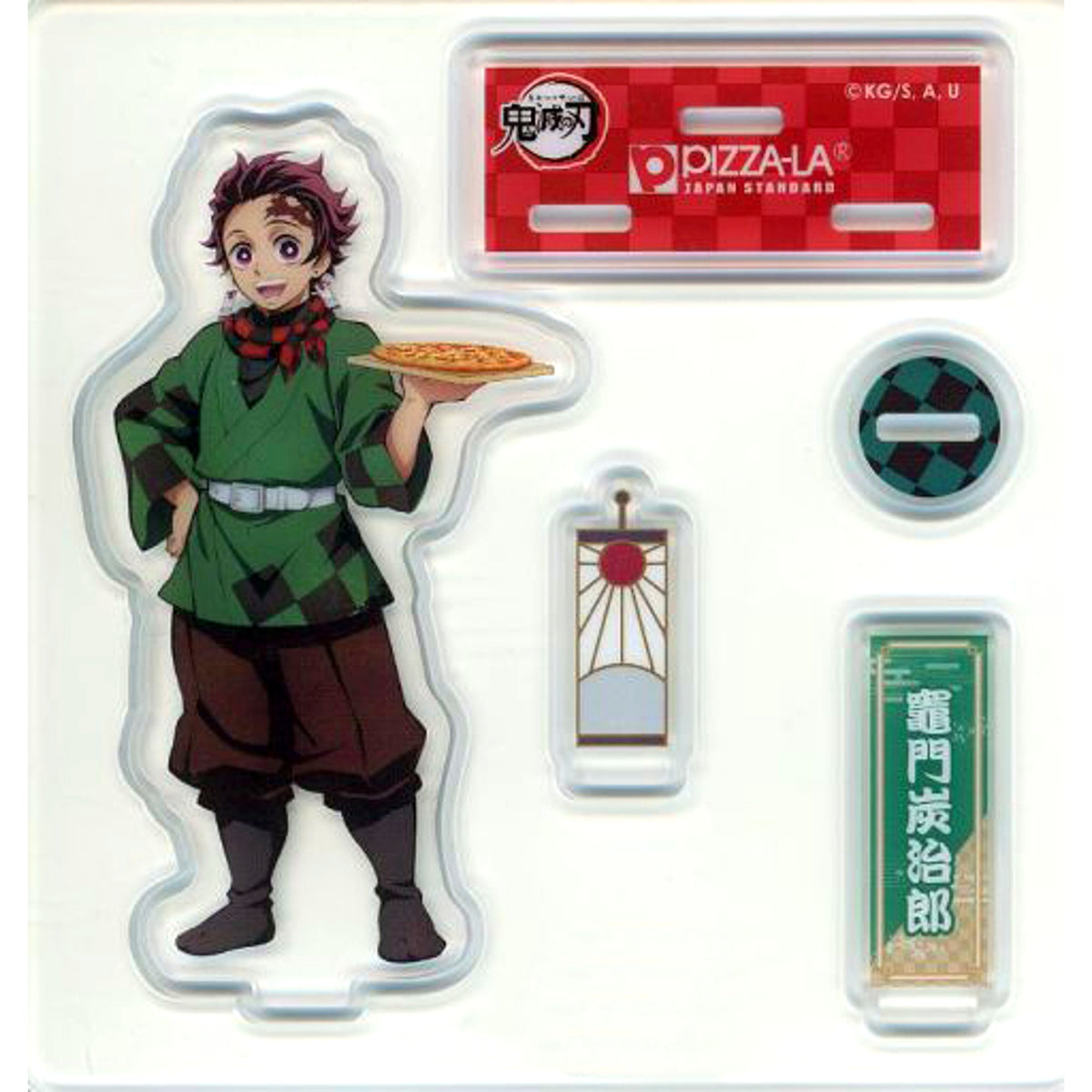 Tanjiro Kamado Demon Slayer: Kimetsu no Yaiba x PIZZA-LA Pizza Pack Order Bonus Acrylic Figure [USED]