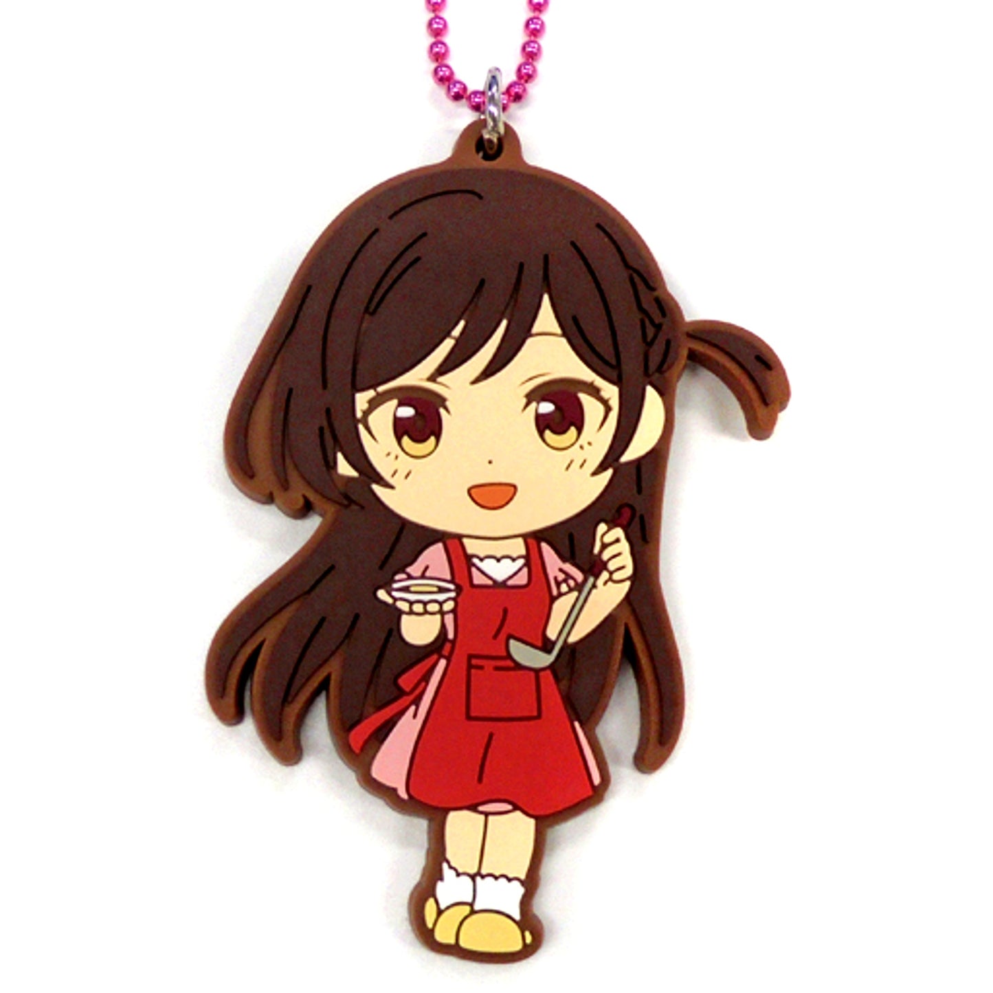 Chizuru Mizuhara Apron Rent-A-Girlfriend Manzokudo 2 Ichiban Kuji H Prize Kyun Chara Illustrations Rubber Charm [USED]