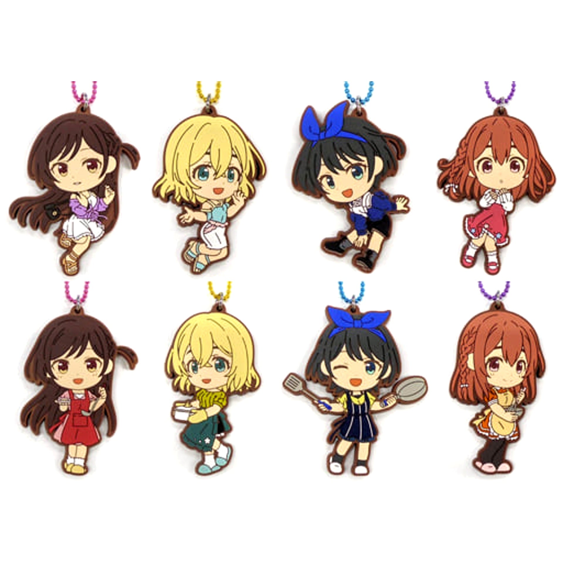 Rent-a-Girlfriend Chizuru Mizuhara & Others All 8 Types Set Ichiban Kuji Manzokudo 2 Rubber Charm Kyunchara Illustrations Prize H Charm [USED]