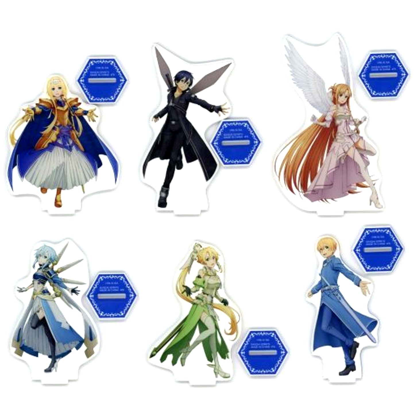 Set of 6 Ichiban Kuji Sword Art Online Alicization War of Underworld Final Chapter F Prize Acrylic Stand [USED]