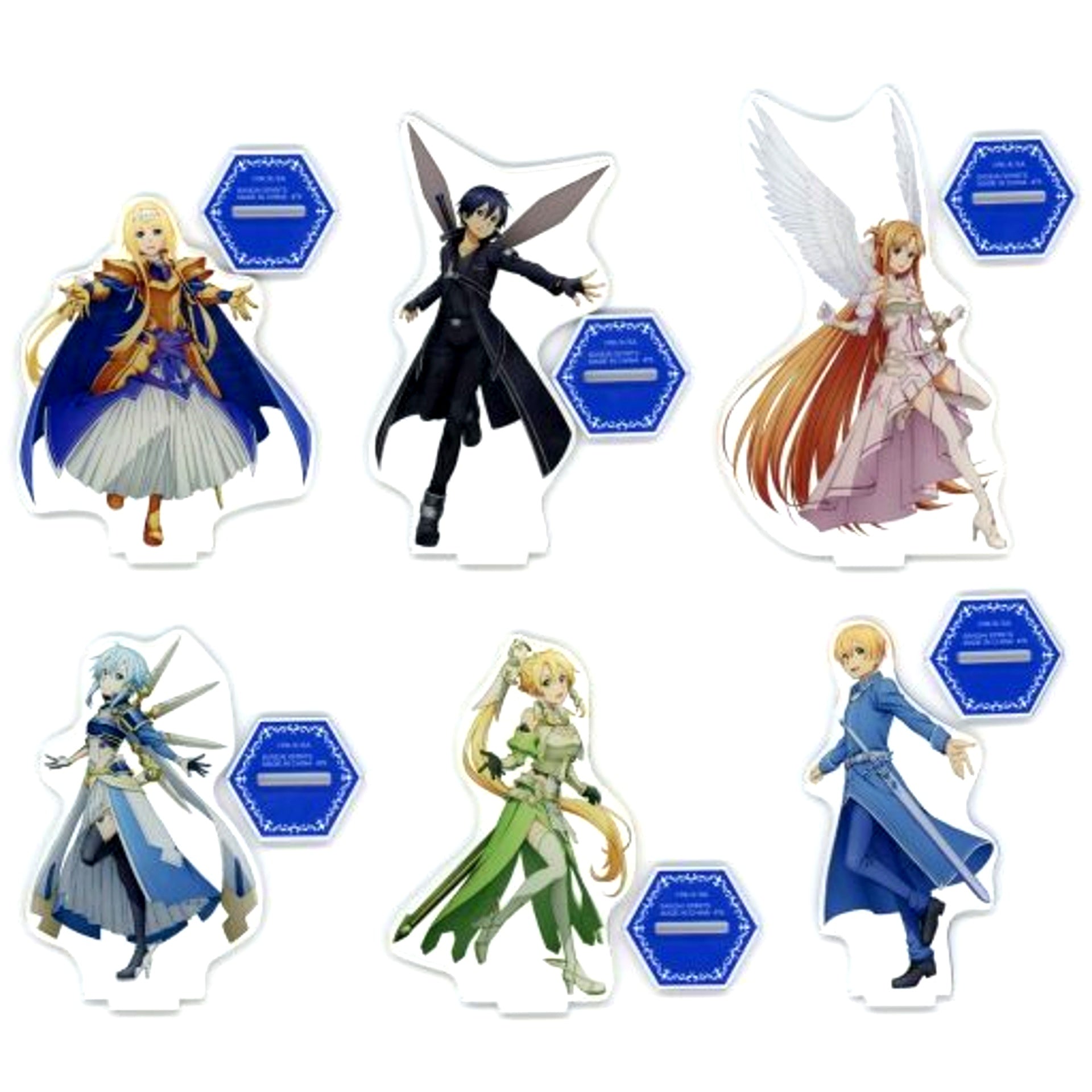 Set of 6 Ichiban Kuji Sword Art Online Alicization War of Underworld Final Chapter F Prize Acrylic Stand [USED]