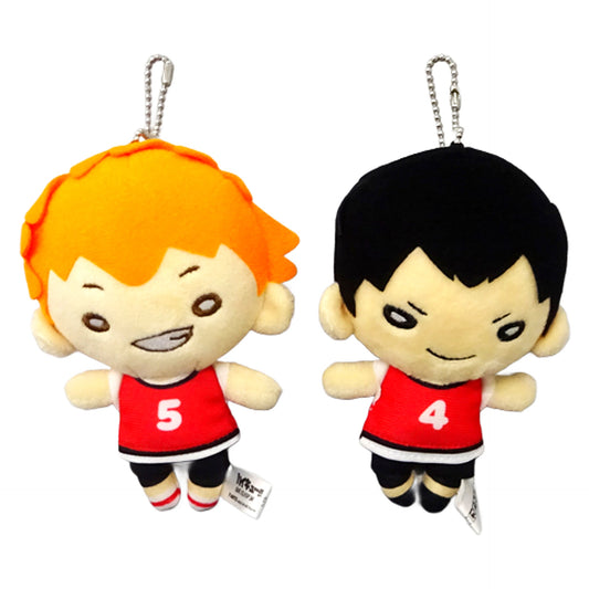 Haikyu!! Shoyo Hinata Tobio Kageyama Bibs Nitotan Plush Toy with Ball Chain Joint Practice Session 2019 Limited Keychains [USED]