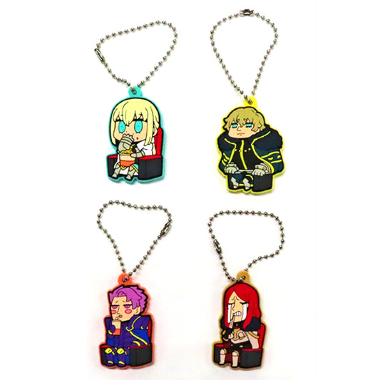 Set of 4 Fate/Grand Order Divine Realm of the Round Table Camelot Paladin; Agateram Riyo Drawn Rubber Strap Vol.1 Visitor Bonus 3rd Week [USED]