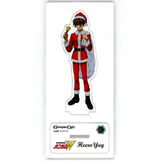Heero Yuy Santa Mobile Suit Gundam Wing Model Sheet Acrylic Stand Gundam Cafe Limited [USED]