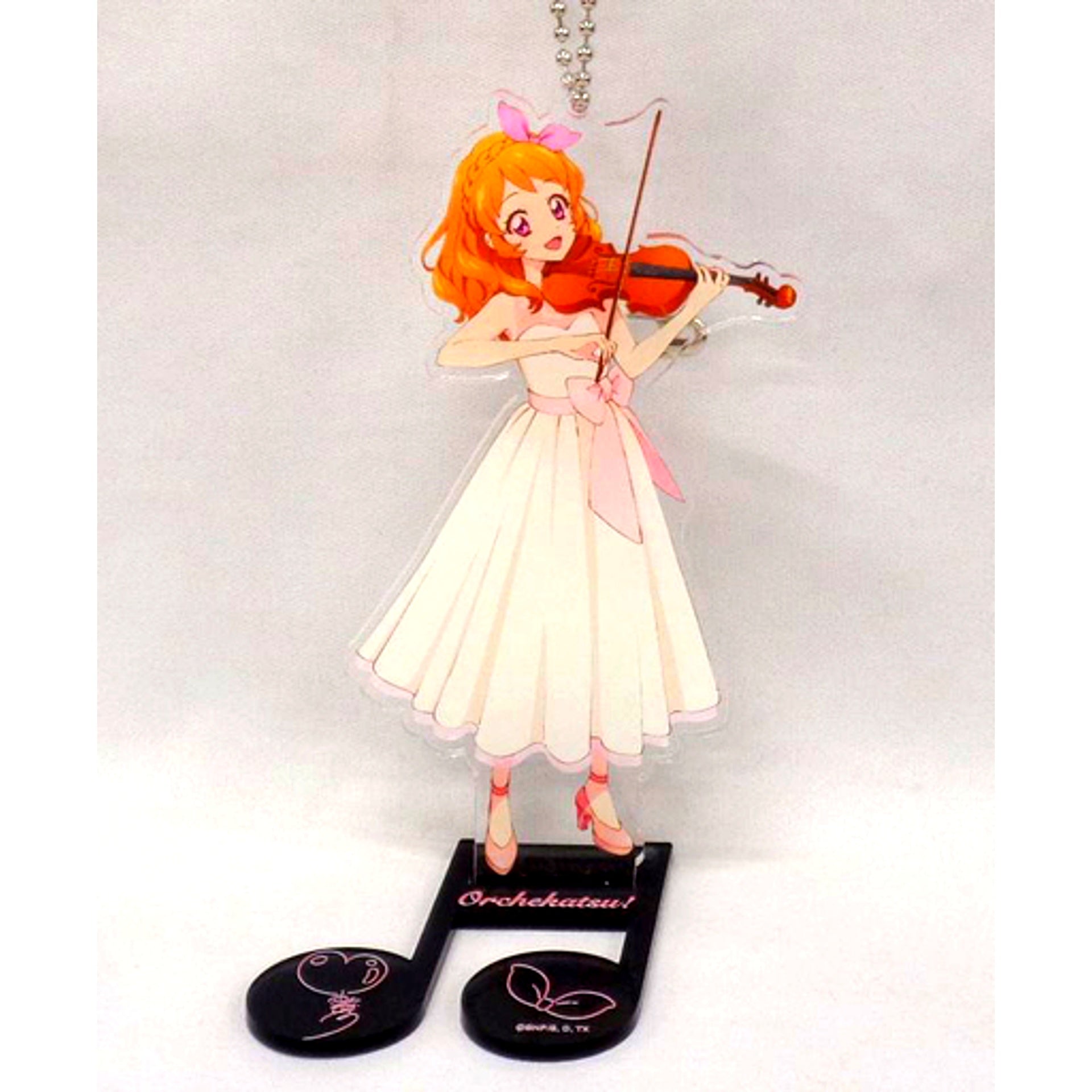 Akari Ozora Acrylic Button Stand Keychain Aikatsu! Series Orchestra Concert Okekatsu! [USED]