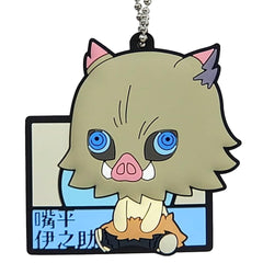 Demon Slayer: Kimetsu no Yaiba Inosuke Hashibira Ichiban Kuji Chokonokko Blade at Dawn Pukutto Rubber Mascot Prize G [USED]