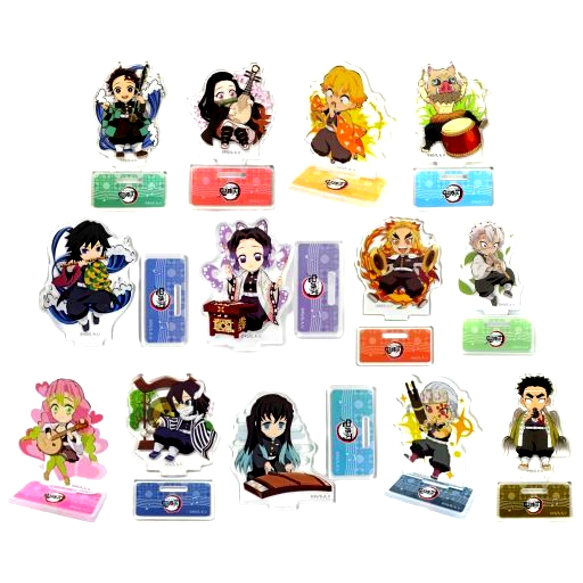 All 13 Types Set Demon Slayer x ufotable cafe Acrylic Stand Chinese Instruments China Limited [USED]