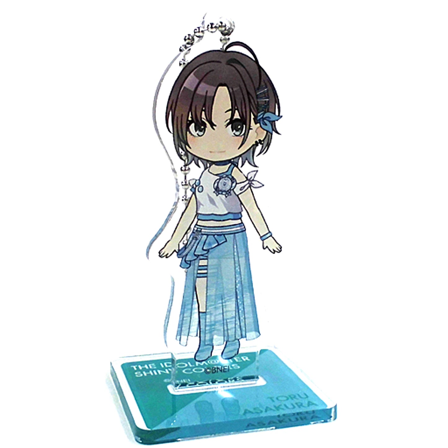 Toru Asakura The Idolm@ster Shiny Colors Acrylic Stand Chibi Chara Clear Marine Calm Ver. [USED]