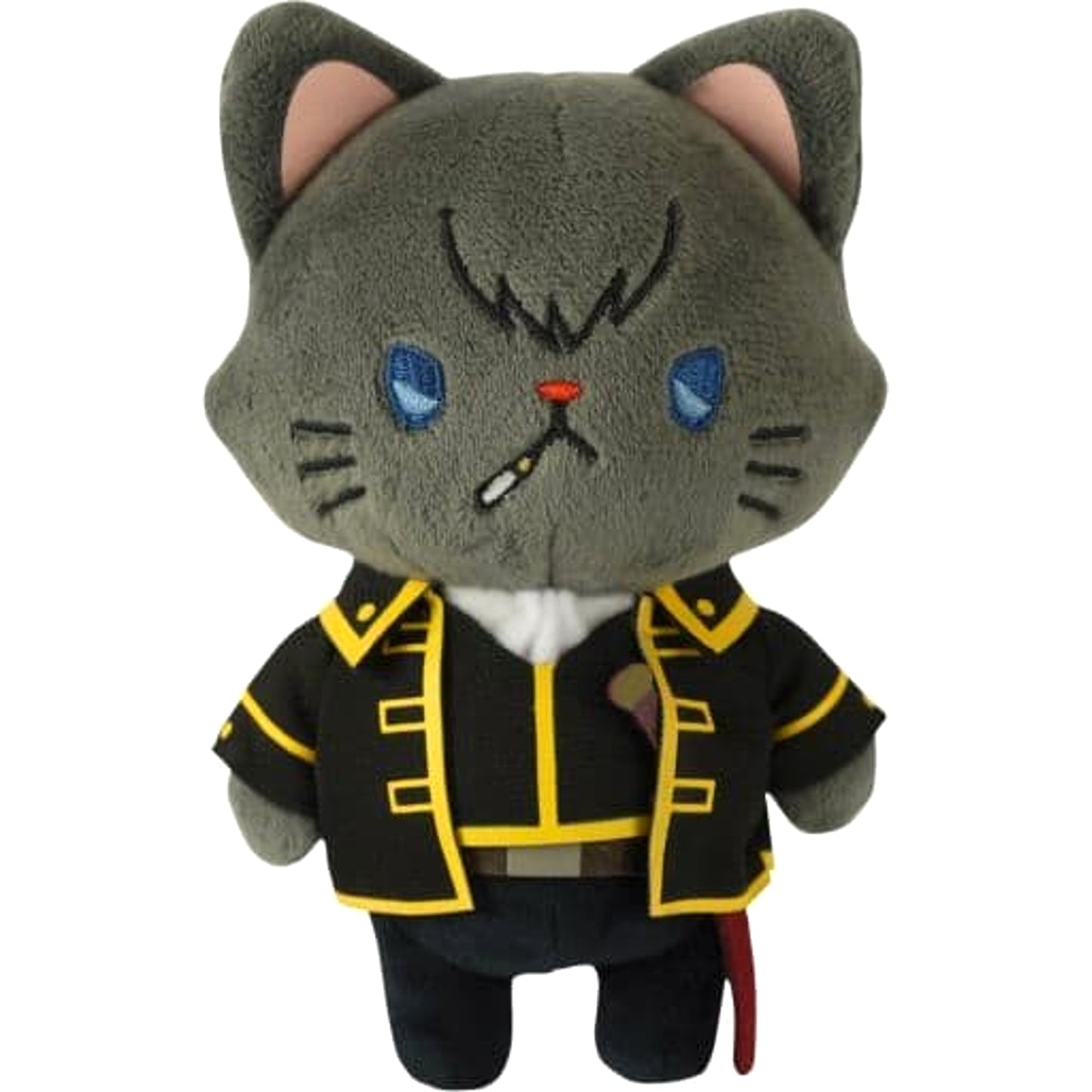 Gintama Toushirou Hijikata withCAT Plush Keychain with Eye Mask Keychains [USED]