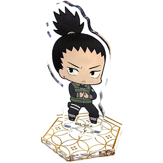 Shikamaru Nara Mini Acrylic Stand Naruto: Shippuden x The Chara Shop Puni Chara Musubi Ver. [USED]