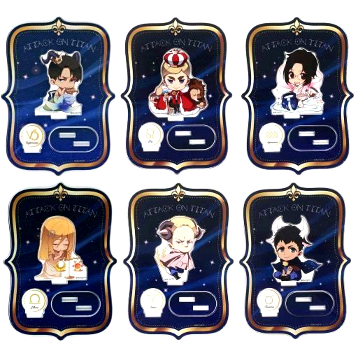 Set of 6 Attack on Titan x Princess Cafe Constellation Acrylic Stand B [USED]