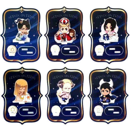 Set of 6 Attack on Titan x Princess Cafe Constellation Acrylic Stand B [USED]