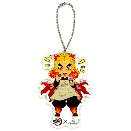 Kyojuro Rengoku Demon Slayer: Kimetsu no Yaiba x Maruyama Gelato Acrylic Keychain [USED]