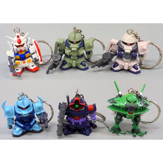 Set of 6 Gundam Series Refined Mobile Suit Keychain [USED]