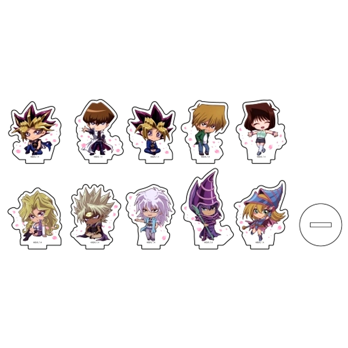 Set of 10 Yu-Gi-Oh! Duel Monsters Acrylic Petit Stand 03. Cherry Blossom Viewing Ver. Mini Character [USED]