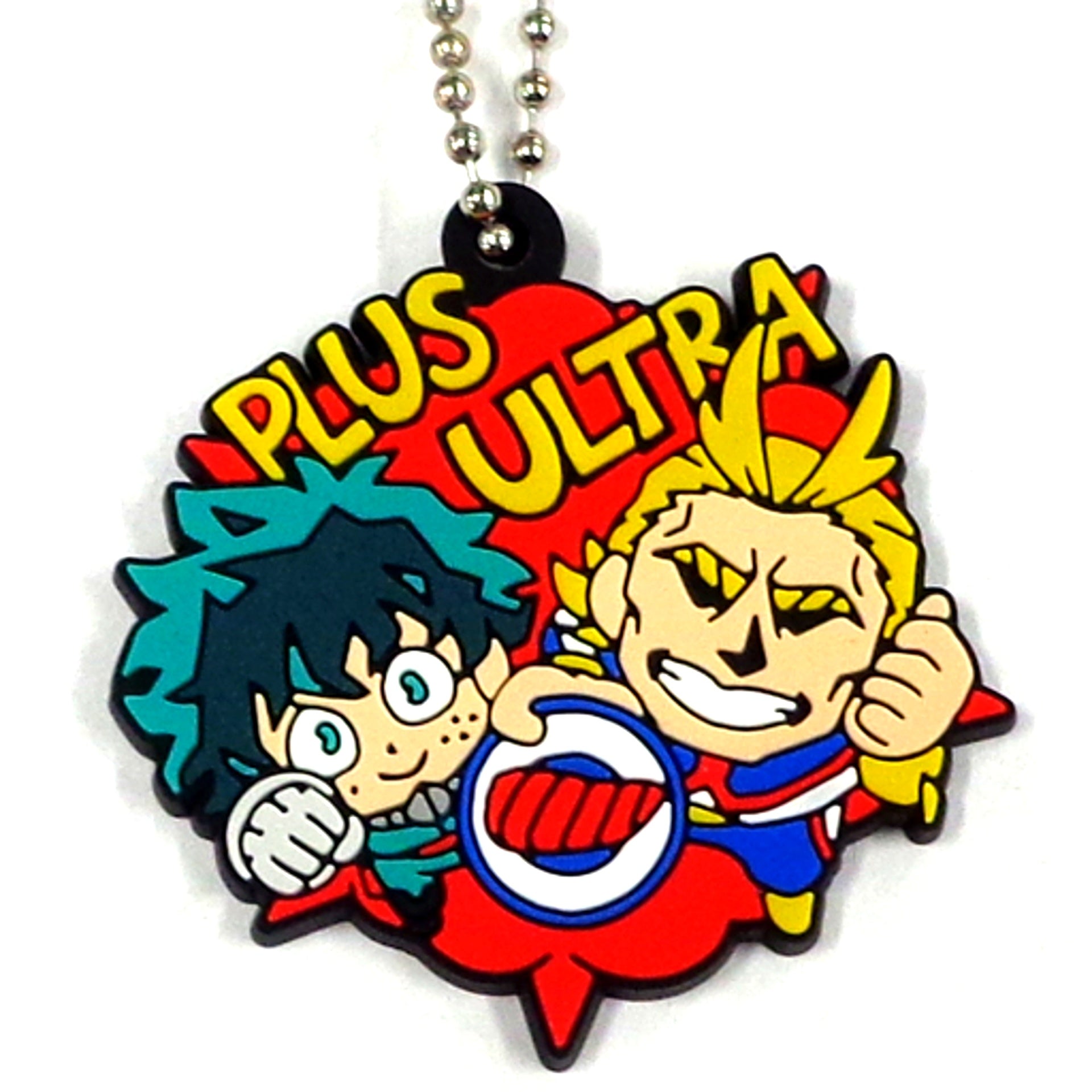 Izuku Midoriya & All Might Rare My Hero Academia x Muten Kura Sushi Bikkura Pon! Rubber Accessory [USED]