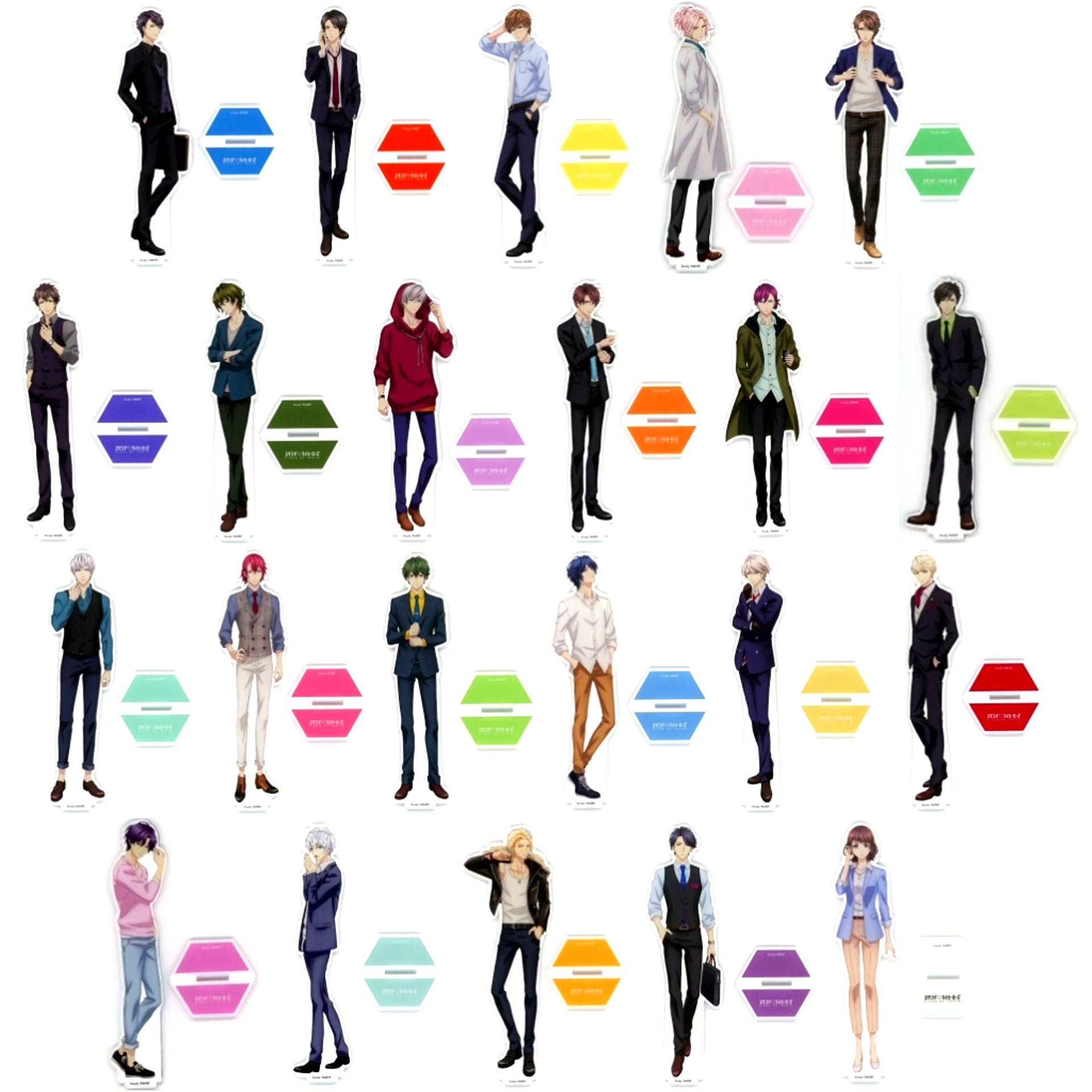 Set of 22 Stand My Heroes Piece of Truth Act.4 Big Acrylic Stand Marui Branch 2020 [USED]