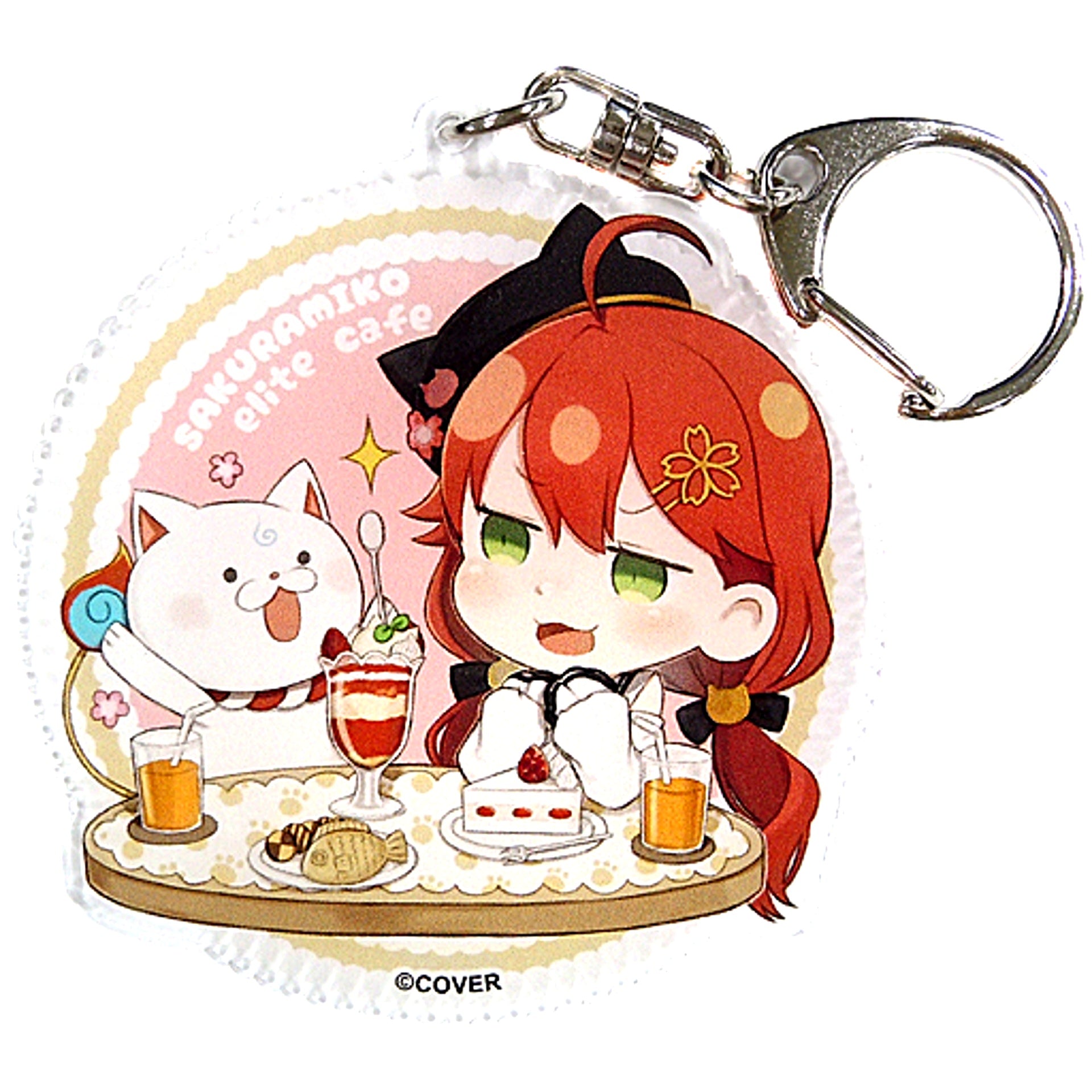 Sakura Miko Tea Time Sakura Miko x STELLAMAP CAFE Sakura Miko no Elite Cafe Chibi Character Blind Acrylic Keychain [USED]