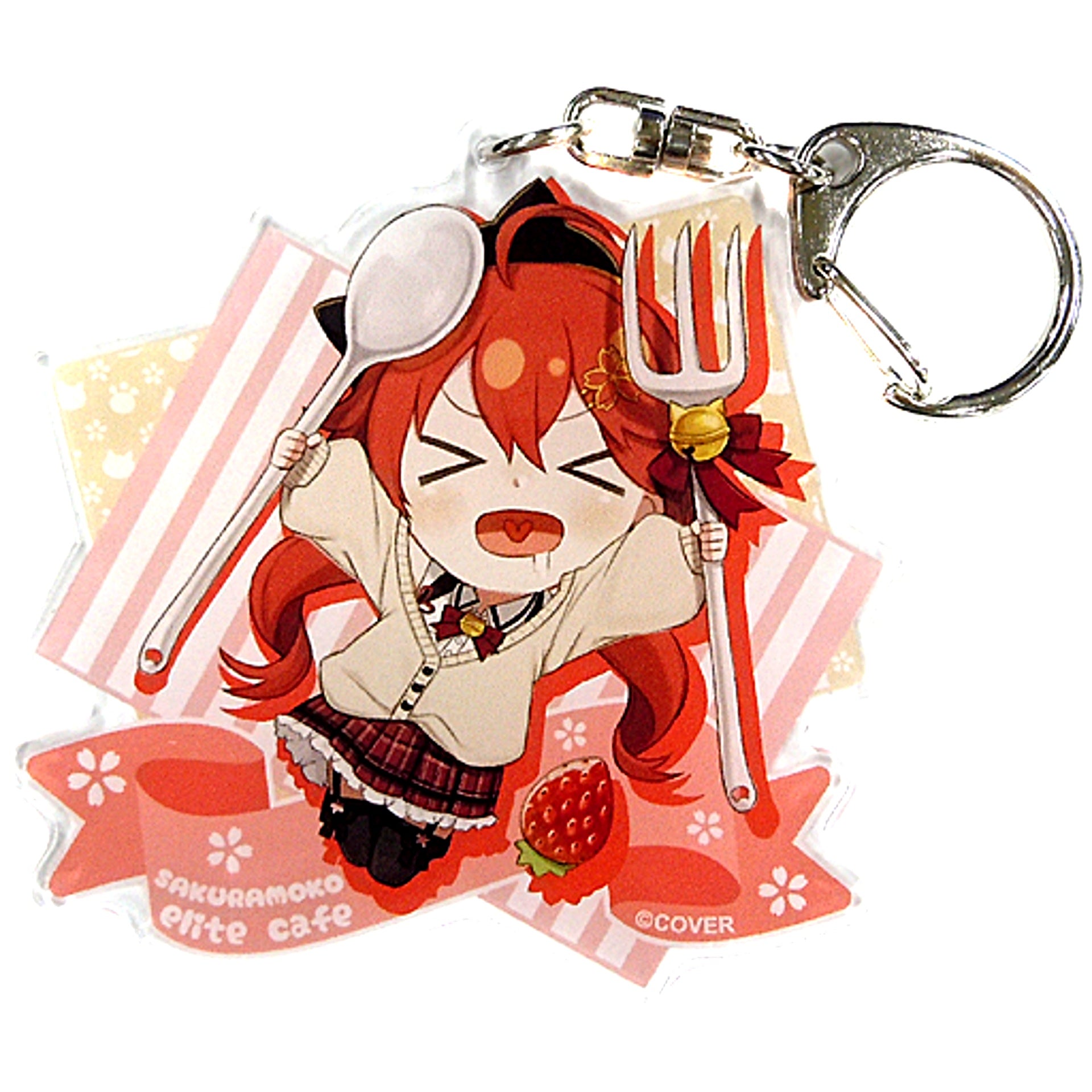 Sakura Miko Spoon & Fork Hololive STELLAMAP CAFE Elite Cafe Chibi Blind Acrylic Keychain [USED]