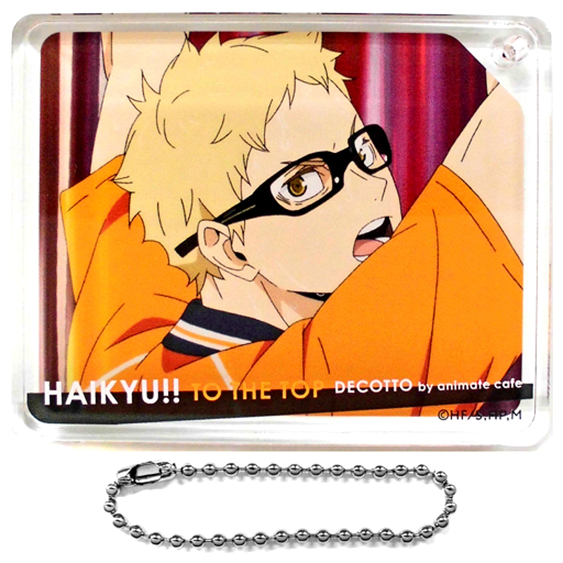 Kei Tsukishima Haikyu!! DECOTTO animatecafe CoLotta Acrylic Plate Keychain [USED]