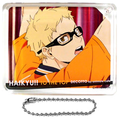 Kei Tsukishima Haikyu!! DECOTTO animatecafe CoLotta Acrylic Plate Keychain [USED]