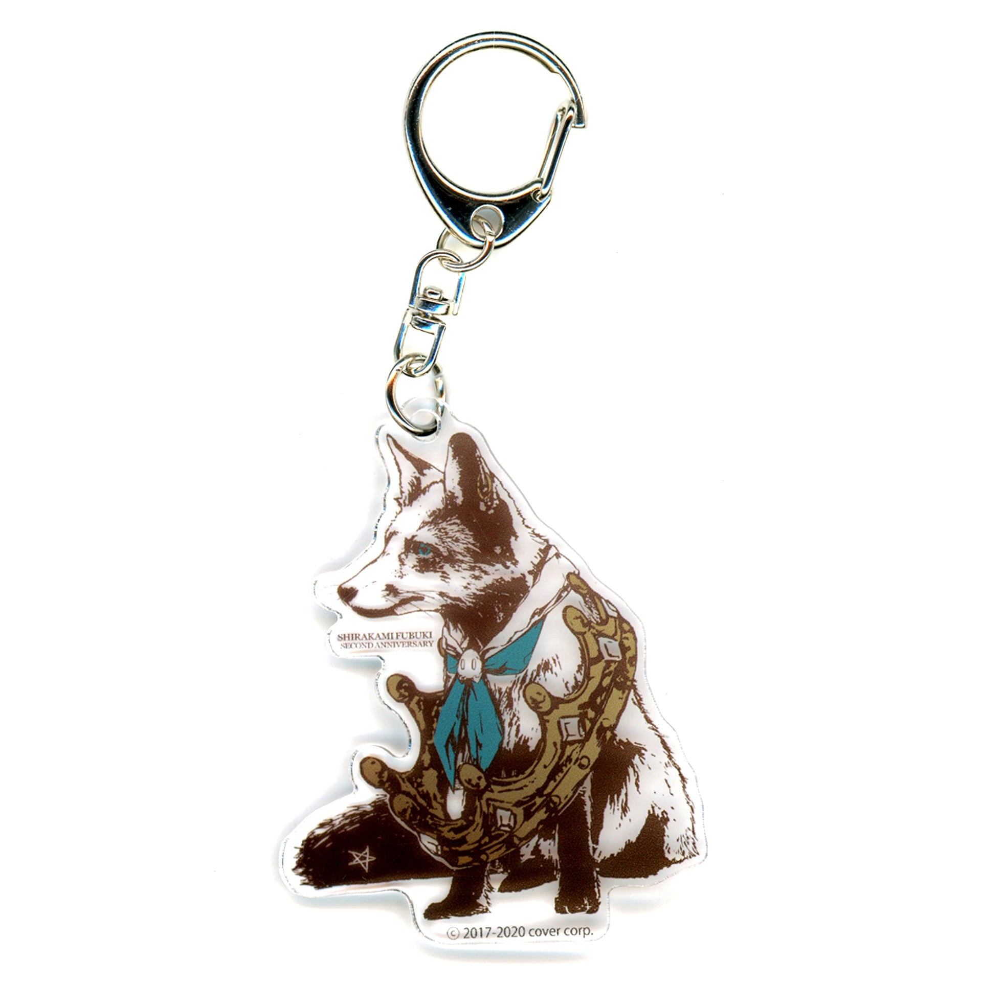 Shirakami Fubuki Hololive Drawn Design Acrylic Keychain Shirakami Fubuki 800k Subs Anniv [USED]