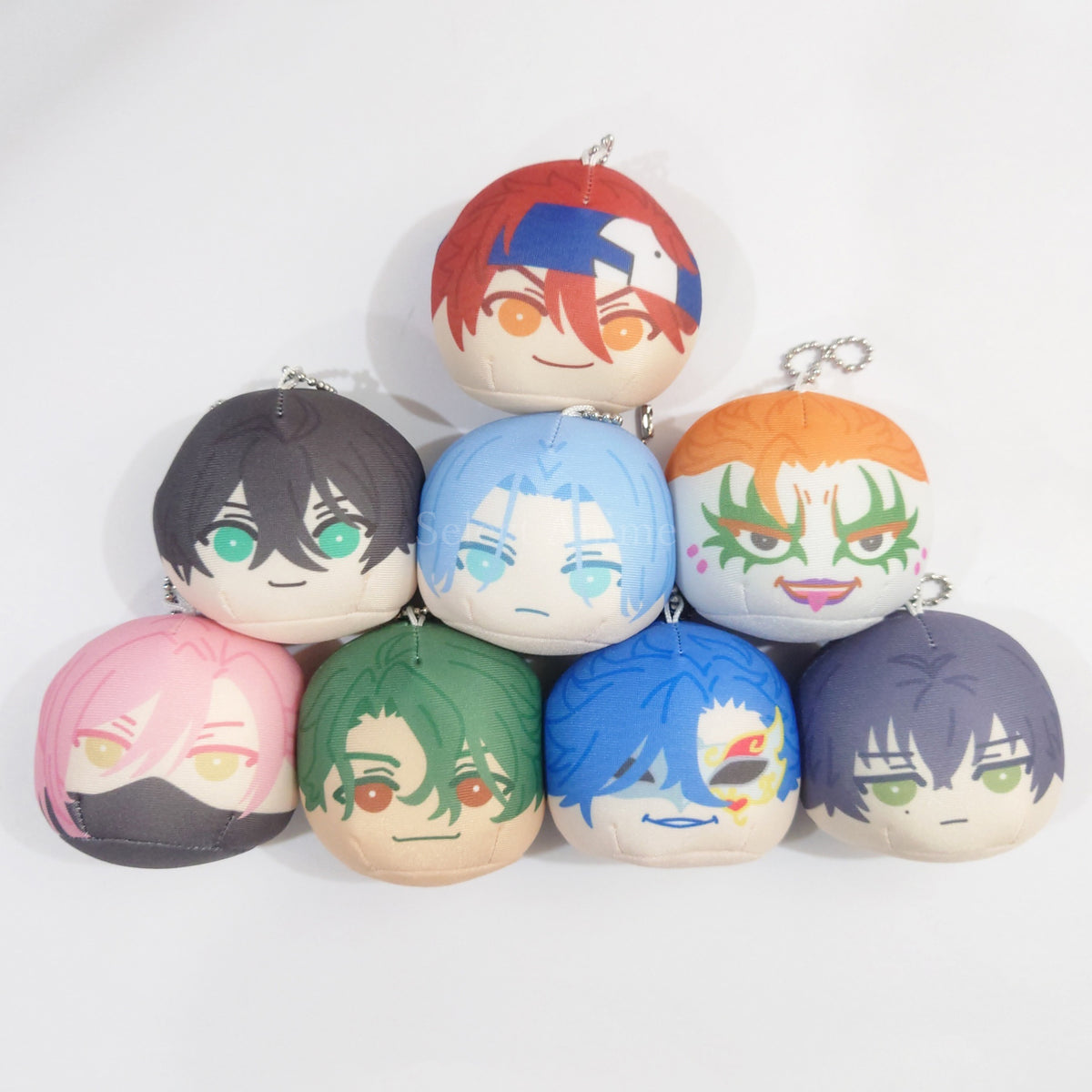 SK8 the Infinity Reki & Others Omanjuu Niginigi Mascot All 8 Types Set Keychains [USED]