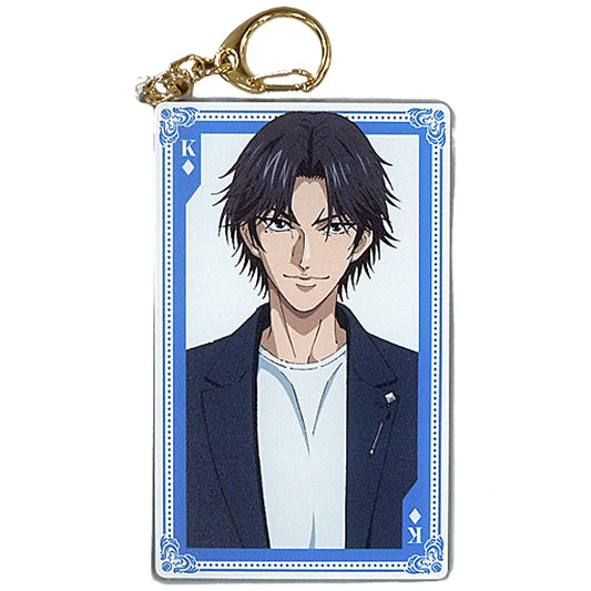 The New Prince of Tennis Keigo Atobe Newly Drawn Illustration Trump Motif Plain Clothes Ver. Double-Sided Big Acrylic Keychain Keychains [USED]