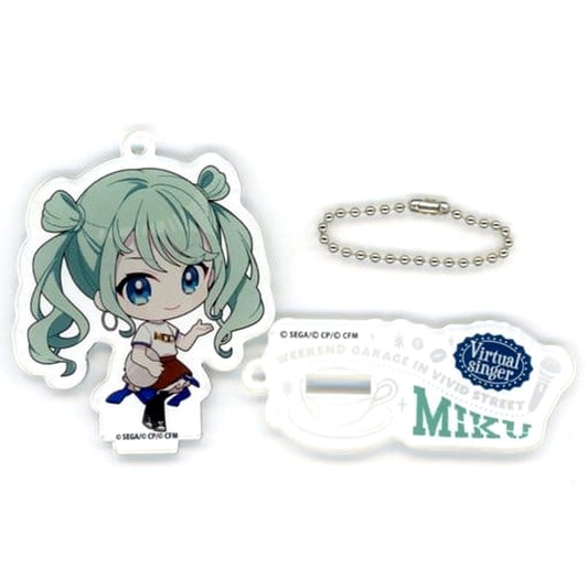 Hatsune Miku: Colorful Stage! Hatsune Miku Trading Acrylic Stand Charms Weekend Garage@e-Diner Limited Acrylic Stands [USED]
