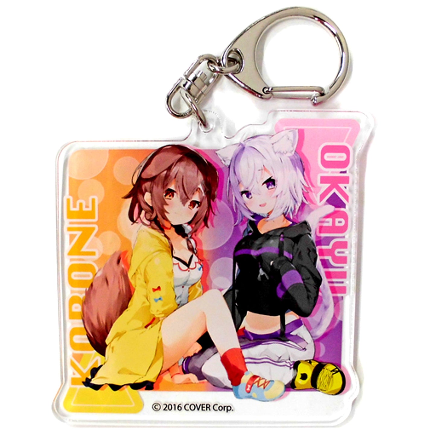 Inugami Korone & Nekomata Okayu Hololive x MOLLY.ONLINE Vol. 5 Acrylic Keychain [USED]