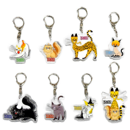 Tokyo Revengers Mikey Cat & Others Re: Shazam Acrylic Charm Collection All 8 Types Set Keychains [USED]