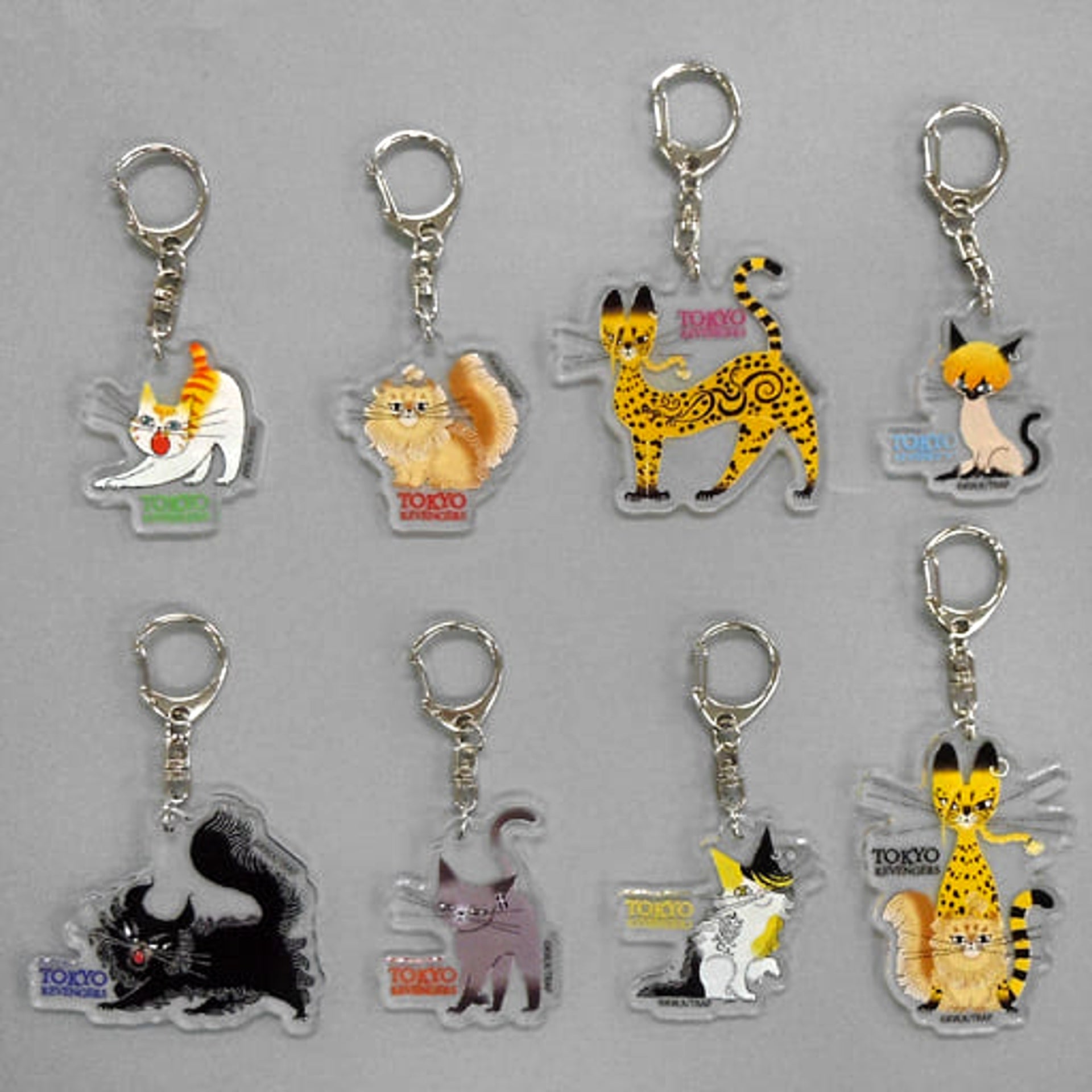 Tokyo Revengers Mikey Cat & Others Re: Shazam Acrylic Charm Collection All 8 Types Set Keychains [USED]