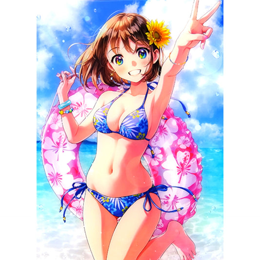 En Morikura Illustration Beach Type B A3 Acrylic Art [USED]