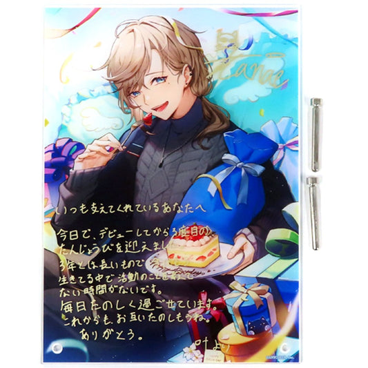 Kanae Autographed Reproduction Acrylic Panel Virtual YouTuber Nijisanji Birthday 2021 Included Item [USED]