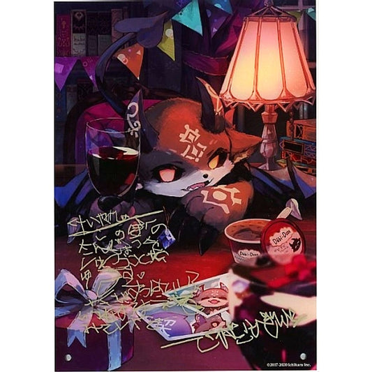 Debidebi Debiru Autographed Reproduction Acrylic Panel Virtual YouTuber Nijisanji Birthday 2020 Included Item [USED]