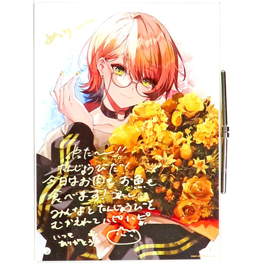 Melissa Kinrenka Replica Handwritten Autograph Message Acrylic Panel Virtual YouTuber Nijisanji Birthday 2021 [USED]