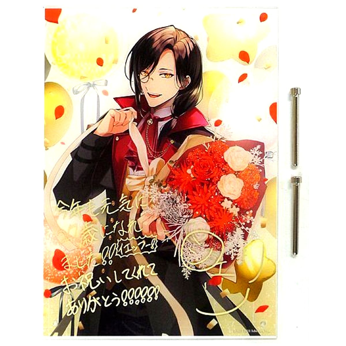 Shellin Burgundy Autographed Message Acrylic Panel Virtual YouTuber Nijisanji Shellin Burgundy Birthday 2021 [USED]