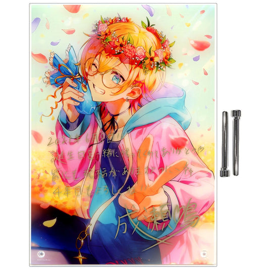 Naruse Naru Replica Handwritten Autograph Message Acrylic Panel Virtual YouTuber Nijisanji Birthday 2021 [USED]