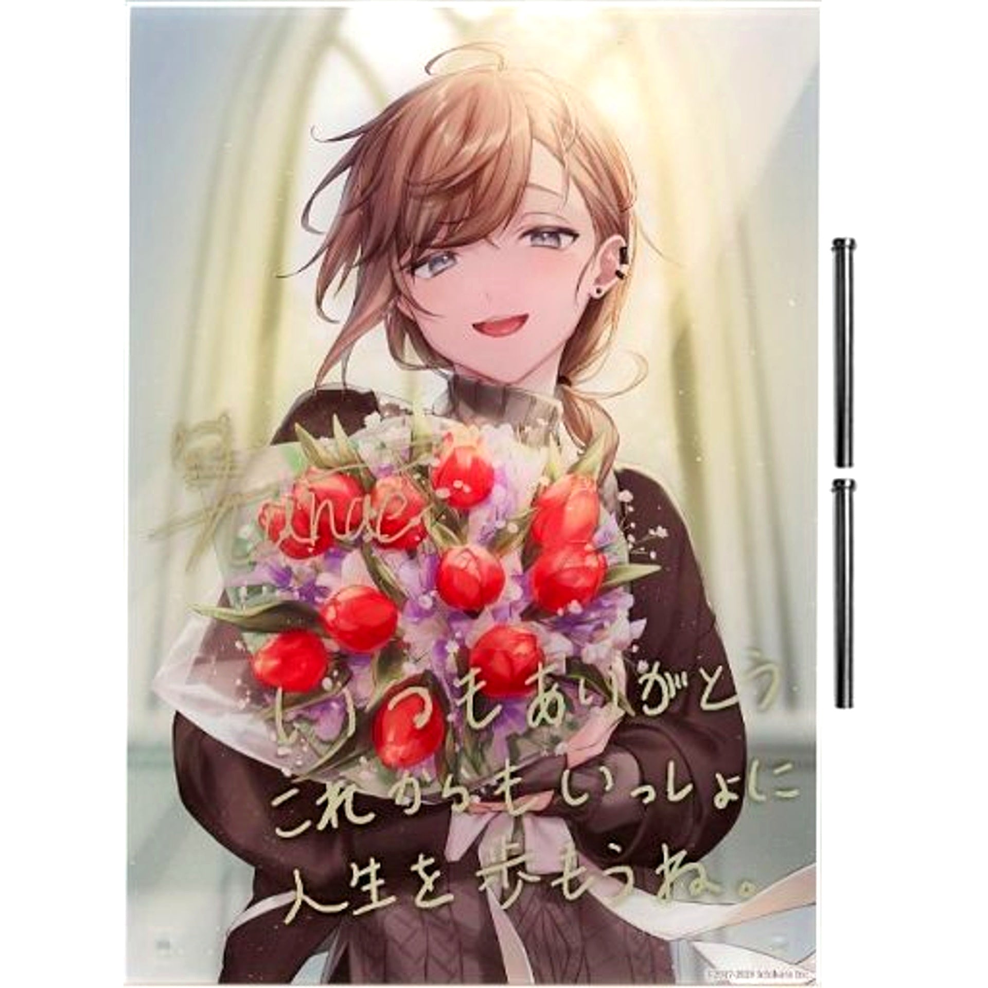 Kanae Virtual YouTuber Nijisanji Kanae Birthday 2020 Replica Autographed & Messaged Acrylic Panel [USED]