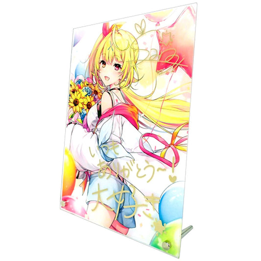 Hoshikawa Sara Replica Handwritten Autograph Message Acrylic Panel Virtual YouTuber Nijisanji Birthday 2020 [USED]