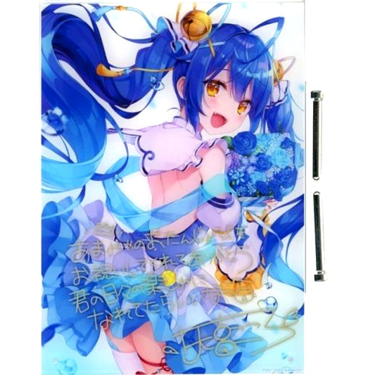 Amamya Kokoro Virtual YouTuber Nijisanji Replica Autographed Message Acrylic Panel Birthday 2020 [USED]