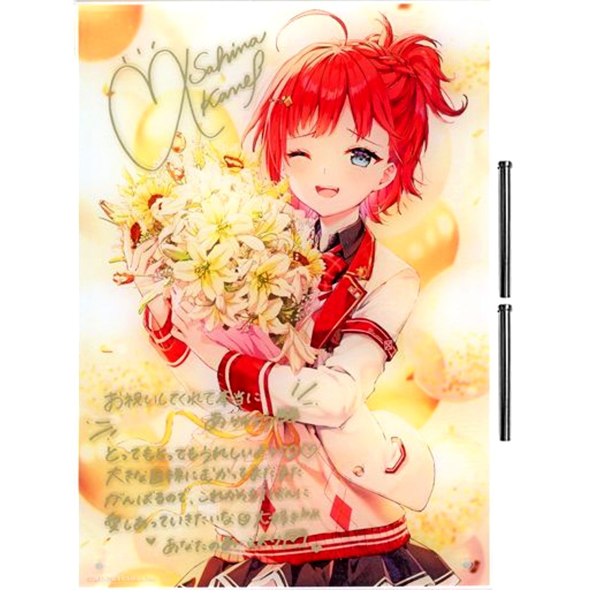 Asahina Akane Autographed Reproduction Acrylic Panel Virtual YouTuber Nijisanji Birthday 2020 Included Item [USED]