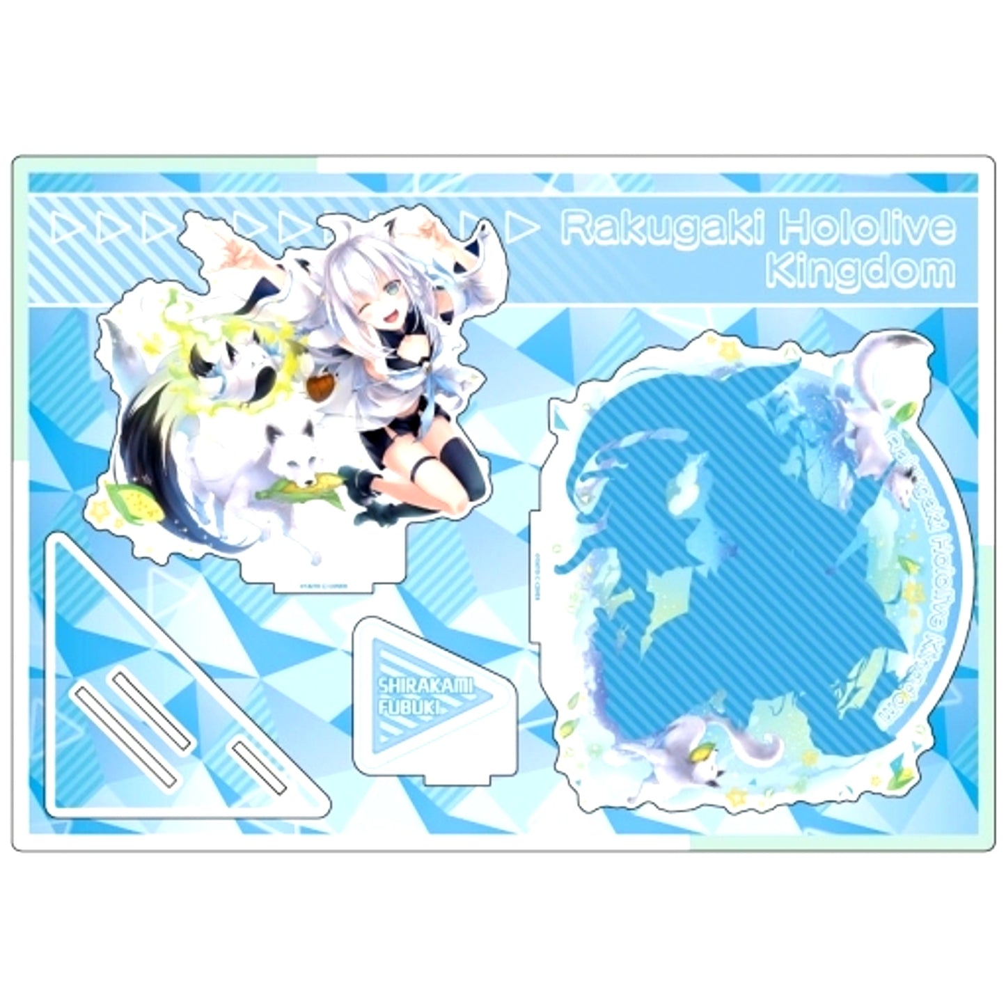 Shirakami Fubuki Big Acrylic Diorama Rakugaki Kingdom x Hololive [USED]