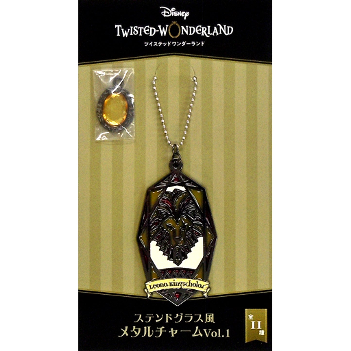 Leona Kingscholar Stained Glass Style Metal Charm Vol.1 Disney Twisted Wonderland [USED]