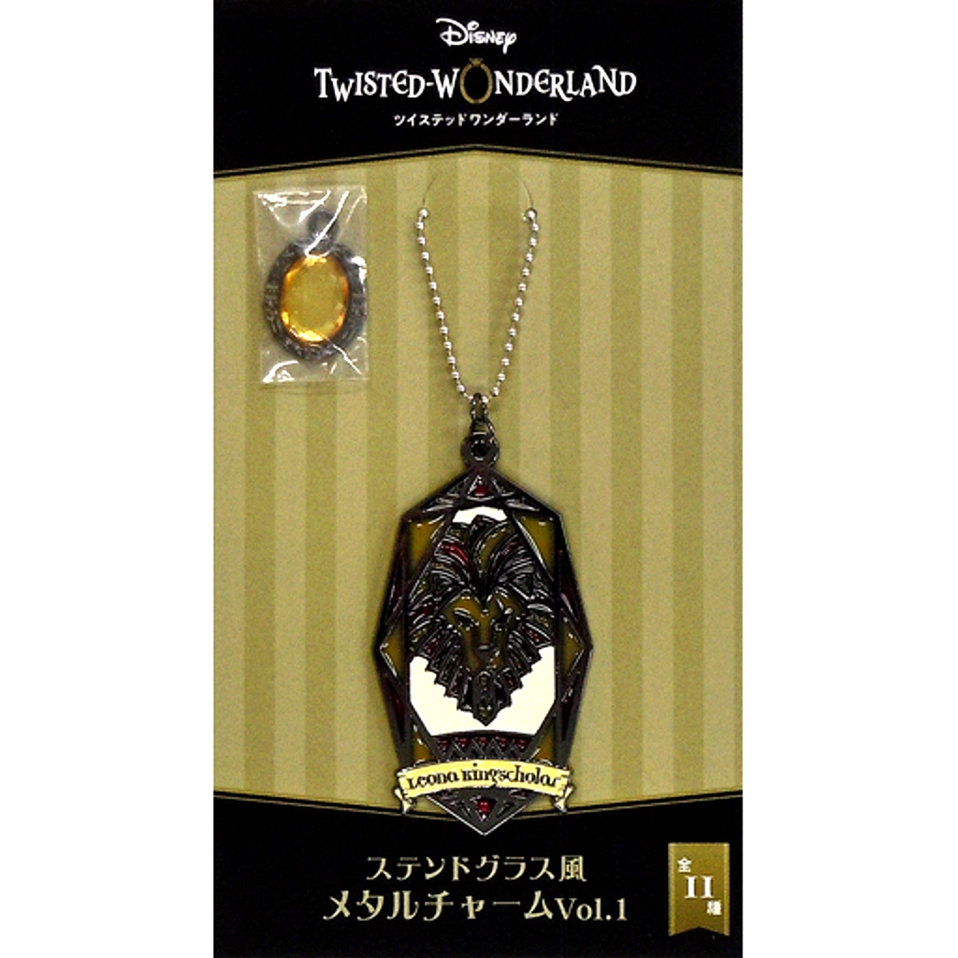 Leona Kingscholar Stained Glass Style Metal Charm Vol.1 Disney Twisted Wonderland [USED]