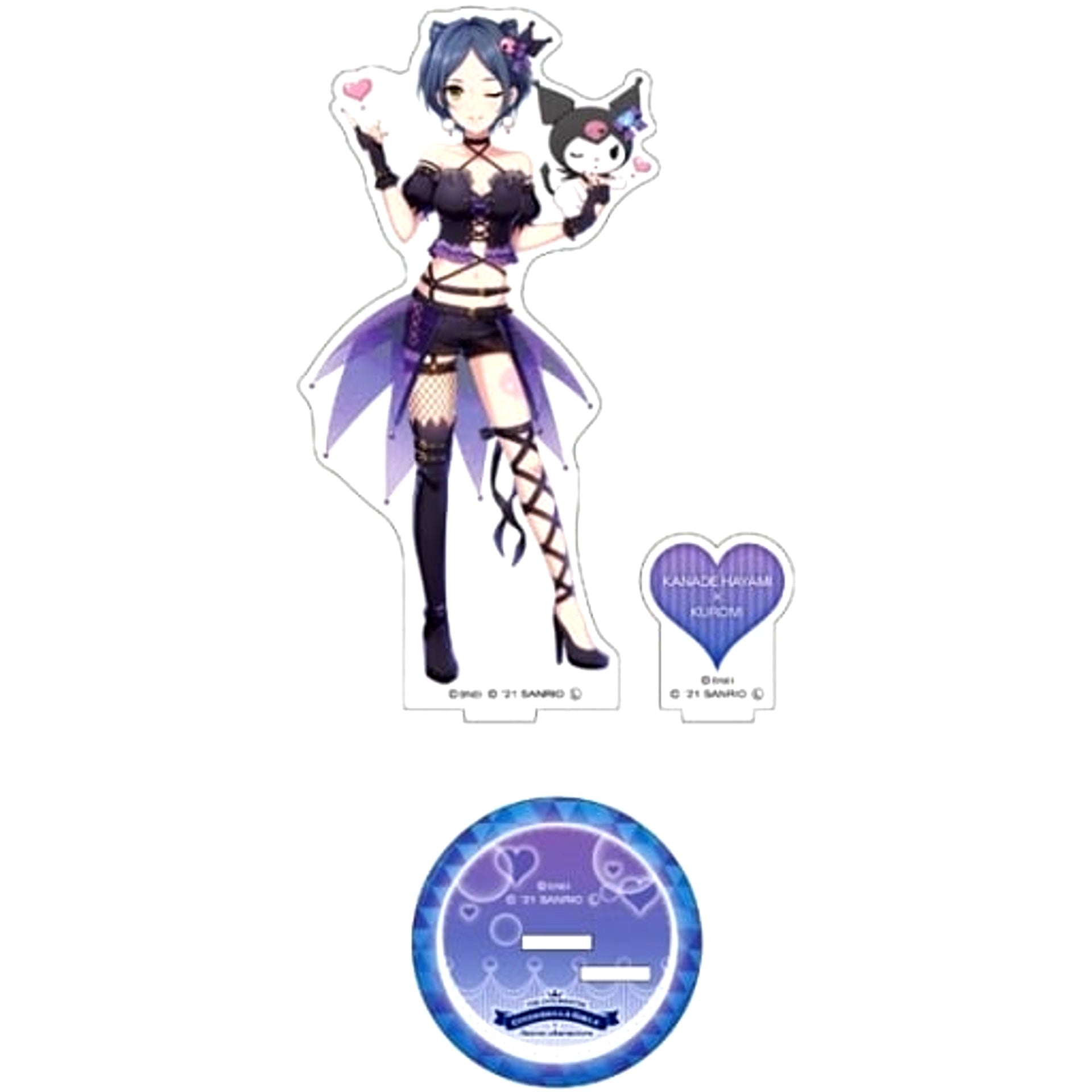 Kanade Hayami x Kuromi The Idolm@ster Cinderella Girls x Sanrio Characters Acrylic Stand [USED]