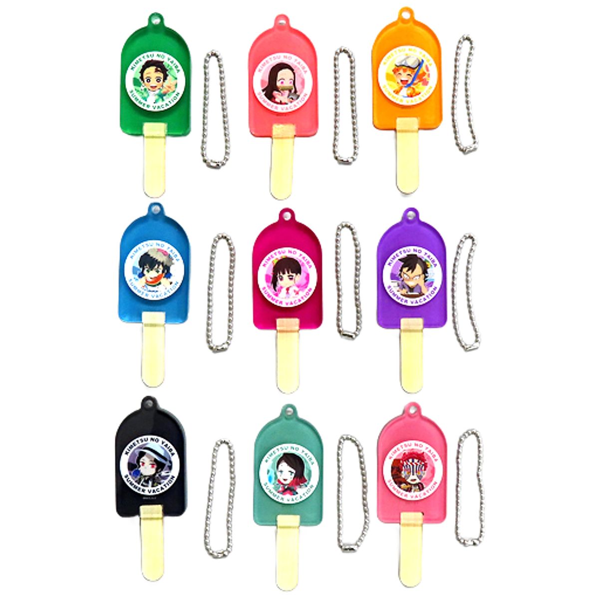 Tanjiro Kamado, etc. Demon Slayer: Kimetsu no Yaiba Random Popsicle Style Charm Group A All 9 Types Set Charm [USED]