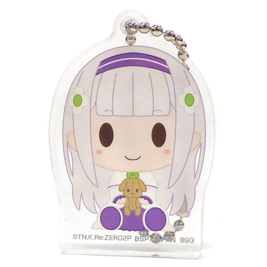 Re:ZERO -Starting Life in Another World- Emilia Childhood Ichiban Kuji May the Spirit Bless You Chokonokko Acritz Key Ring Prize F Keychains [USED]