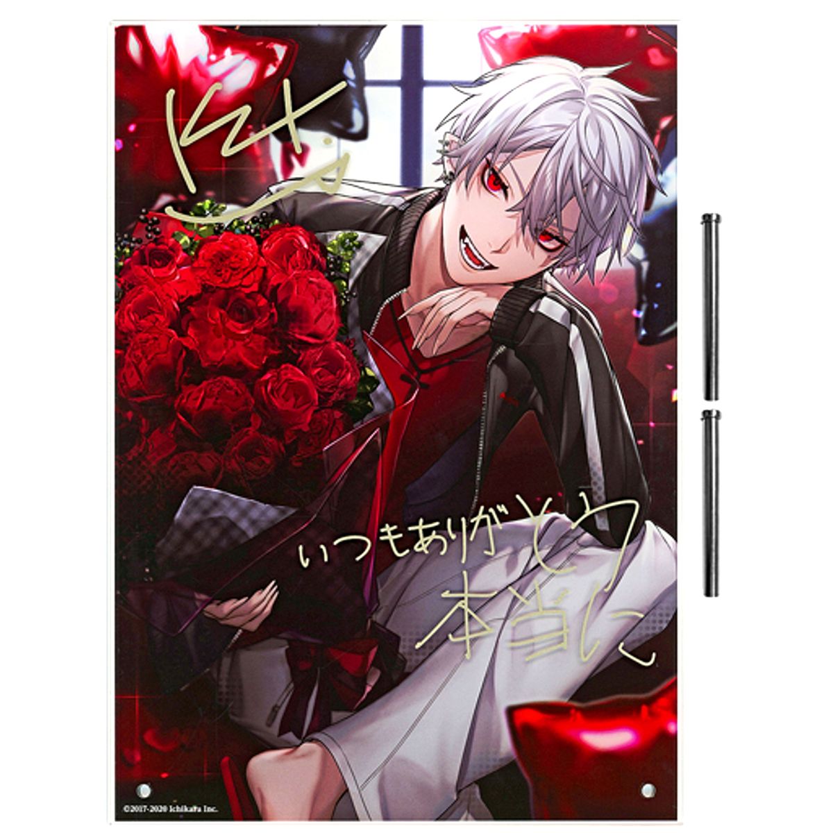Kuzuha Replica Signed Message Acrylic Item Virtual YouTuber Nijisanji Birthday 2020 Included Item [USED]