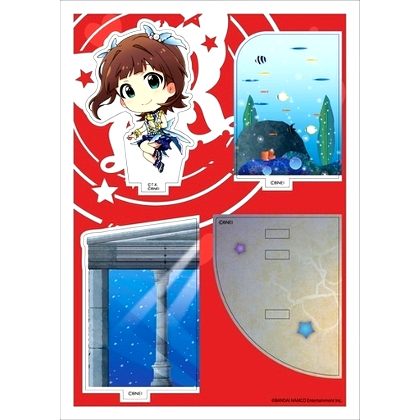 Haruka Amami THE IDOLM@STER MILLION LIVE! Acrylic Chara Plate Petit U Diamond Diver [USED]